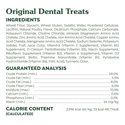 greenies original teenie dental dog treats 36 oz pack 130 treats