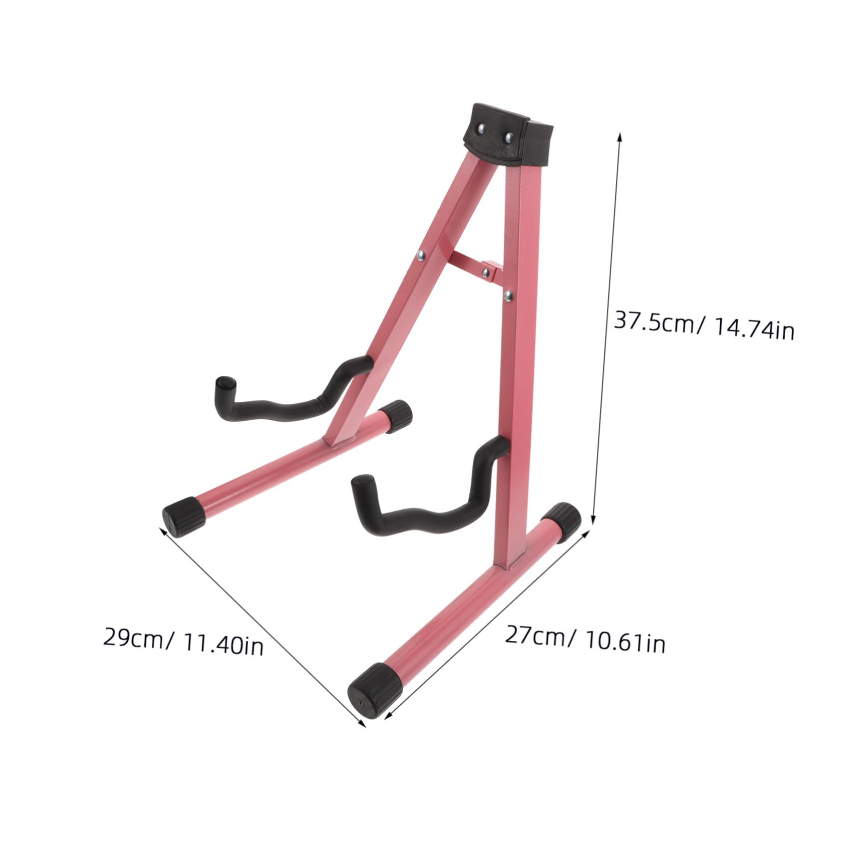 Beaupretty Rosa Metall Gitarrenständer A-form Klappbar für E-gitarren | 37, 3 X 29x26, 9cm, Tragbar für Gigs und Outdoor Übungen, Platzsparend und Verstellbar