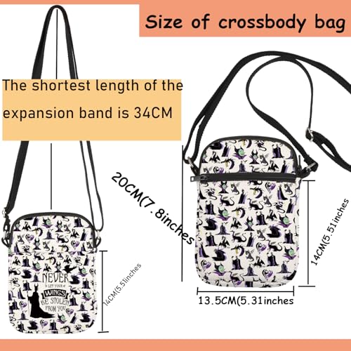 TSOTMO Evil Queen Movie Merch Villains Gift Villains Characters Crossbody Bag for Movie Fans Evil Villains Fans Bad Witches (Wings cross)2