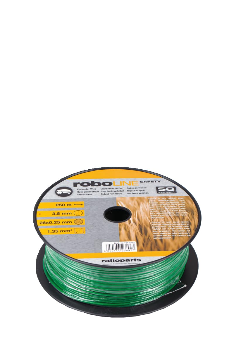 Ratioparts Cavo limitatore di sicurezza per robot tosaerba Ø 3,8 mm x 250 metri (tubo Ø 1,35 mm²)