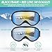 VINTEAM Ski Goggles OTG Black Frame Red Lens – Over Glasses Snowboard Goggles Anti-Fog Double Lens, UV400 Protection, Impact Resistant TPU Frame for Skiing, Snowboarding & All Conditions