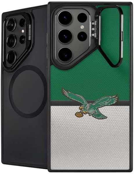Skinit Kickstand Phone Case Compatible with Galaxy S25 Ultra - Officially Licensed NFL Philadelphia Eagles Retro Logo Design
