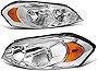 DNA MOTORING HL-OH-CI06-CH-AM Chrome Amber Headlights Compatible with 06-13 Impala 14-16 Impala Limited 06-07 Monte Carlo