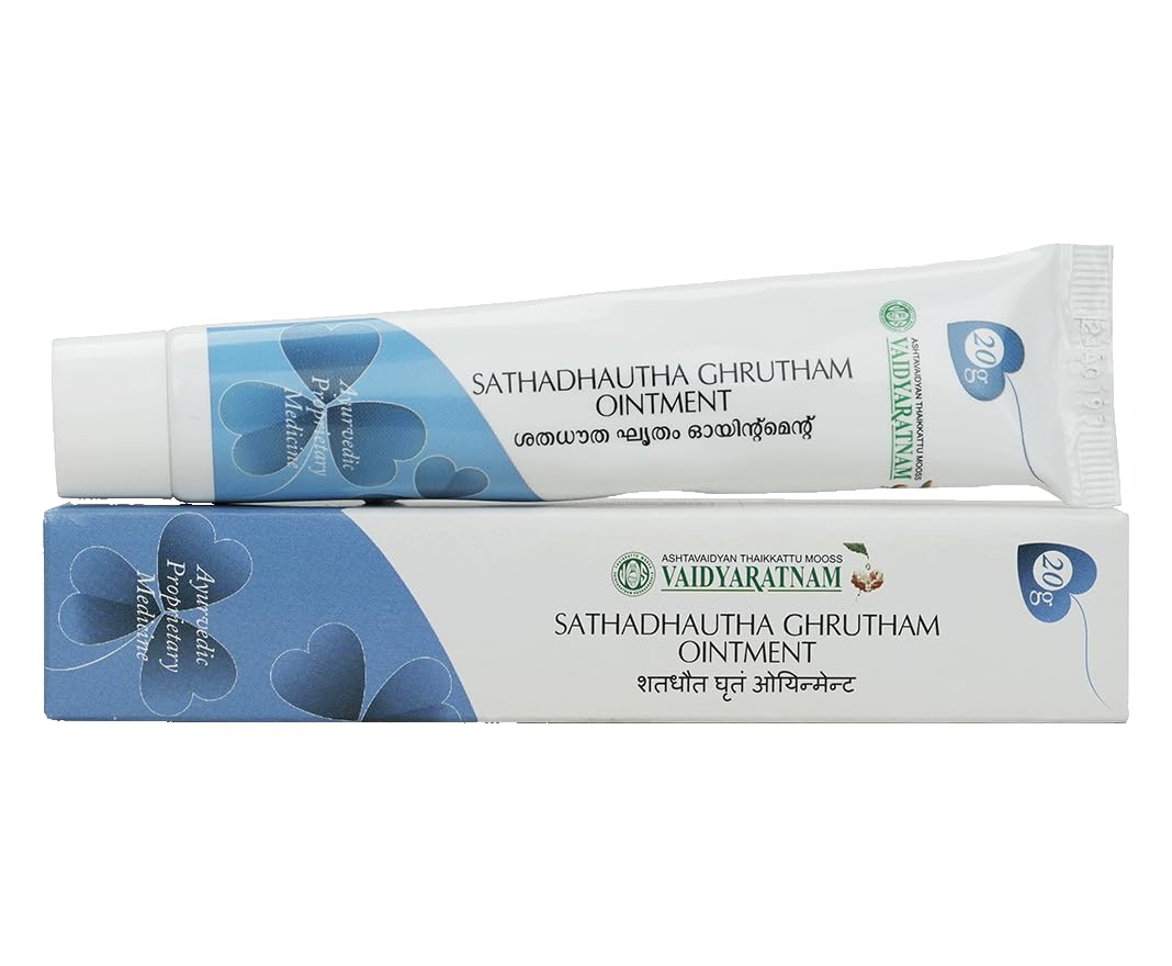 Vaidyaratnam SATHADHUATHA GHRUTHAM OINTMENT(20gm) Pack of 2-image-41