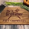 Personalized wooden cutting boards for men best custom gift idea for fathers day birthday anniversary for dad grandpa father in law husband boyfriend customized grilling barbecue gifts  urban country home decor