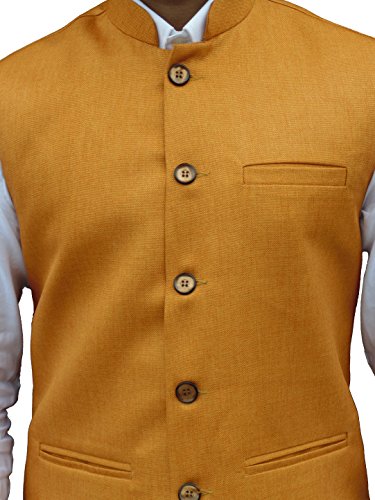 Image of Badoliya & Sons Nehru Jacket Men's (Mustard)
