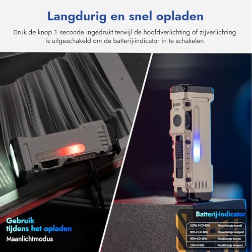 Image of WUBEN X4 EDC Flashlight Rechargeable with RGB Light & Tail Switch | 1500 Lumens Mini Tactical Flashlight with Clip, Small Handheld Flashlight for Camping,Emergency,Night Reading&Night Walks Ecl