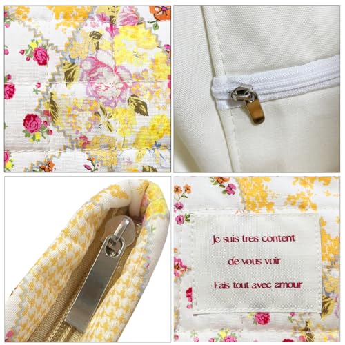 Image of Sunwel Fashion Top Zipper Floral Quilted Bag Small Tote Bag for Women