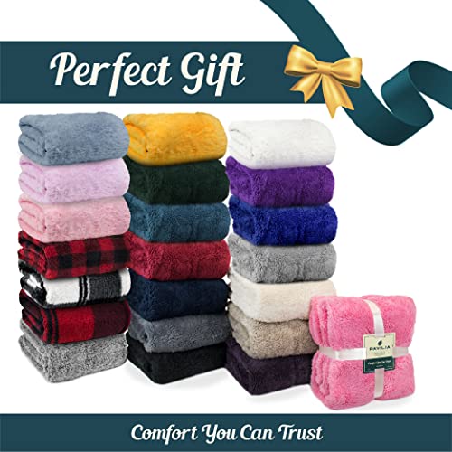 Pavilia Plush Sherpa Throw Blanket For Couch Sofa | Soft Fluffy Shaggy Fleece Blanket | Fuzzy, Cozy, Warm Microfiber Throw Solid Blanket, Lavender Light Purple, 60X80, Twin Bed #TOP6