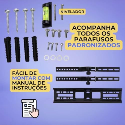 Suporte De Tv Parede Para Televisão 32 Ate 55 Polegadas Vesa 100x100 400x400 Universal Monitor Led L