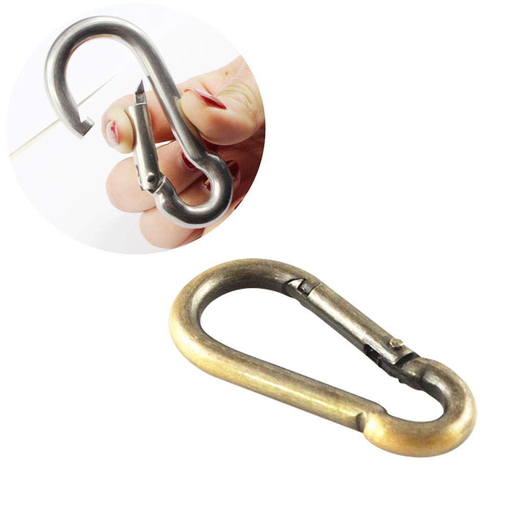 SKIVTGLAMP 10 Pcs Threaded Quick Link 5mm Heavy Duty D Shape Locking Looks for Light Holder Replacement Kit, Durable Chain Connector, Camping and Outdoor Equipment DIY, 7 Colors,Antique Brass