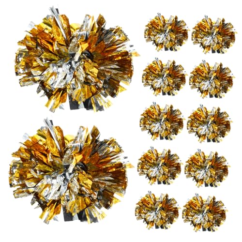 Pompons de cheerleading pour adultes antiglisse à anneau WOONEKY pour spectacles sans chute