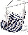 ADVOKAIR Hammock Chair Swing (500 lbs Max) - Hanging Hammock Chair Rope Swing Indoor for Bedroom, Outdoor, Patio, Bedroom, Porch, Deck - Sturdy Steel Bar with Anti-Slip Safety Rings