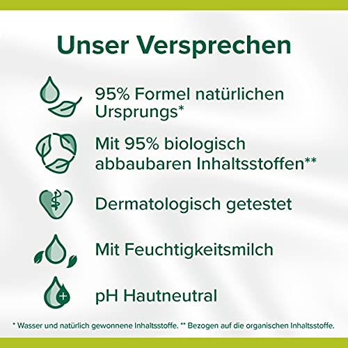 Palmolive Duschgel Naturals Sensitive 6 x 250ml - Cremedusche mit Feuchtigkeitsmilch