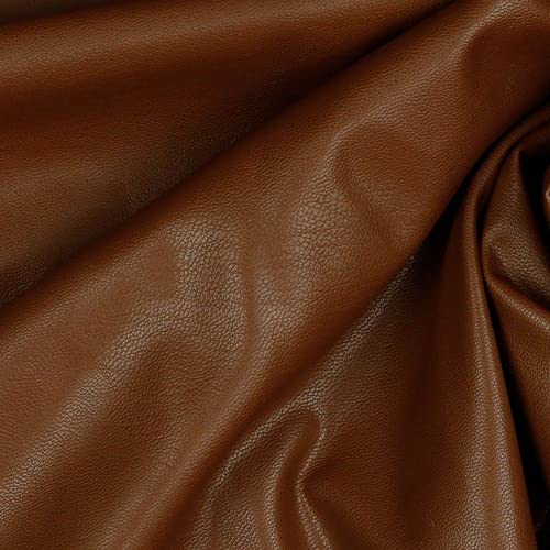 Tissu en similicuir souple extensible marron anti-pli pour réparer facilement un canapé usé