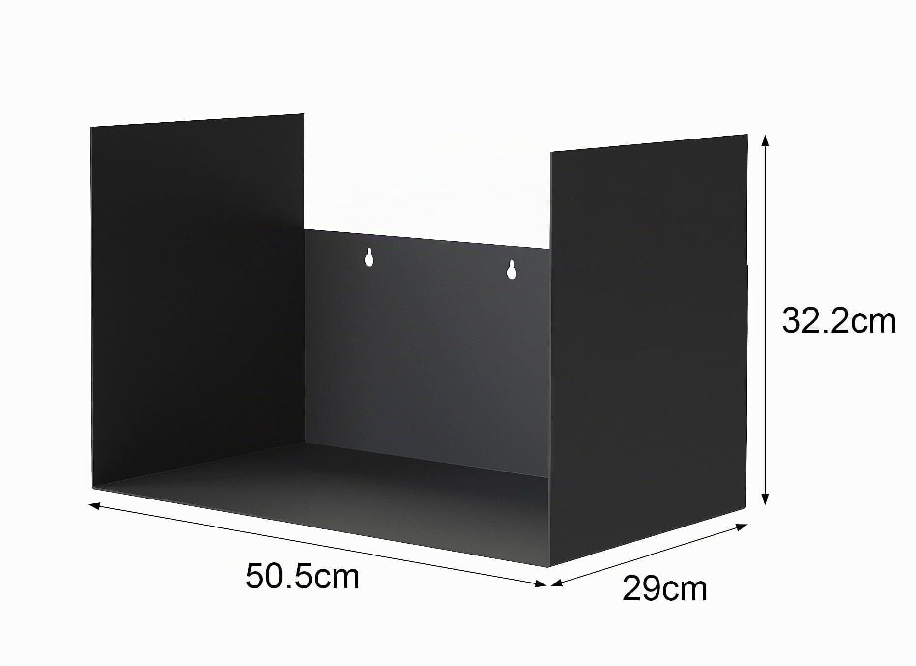 DanDiBo Kaminholzregal Innen Metall Schwarz Kaminholzständer mit Rückwand an der Wand Hängend 96432 Holzkorb Kaminholzhalter