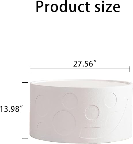 Miniatura 2 de GDFStudio Mesa auxiliar redonda moderna de 13.8 pulgadas, mesa auxiliar con textura de burbujas irregulares, mesas auxiliares circulares, mesas