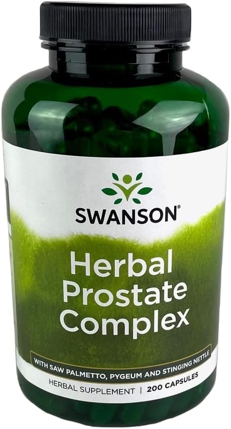 Swanson Herbal Prostate Complex - Men's Supplement - Features Pygeum, Saw Palmetto &amp; Stinging Nettle - (200 Capsules)