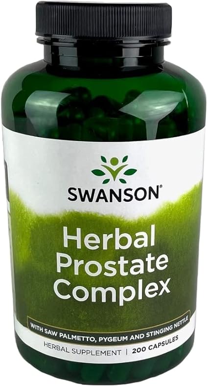 Swanson Herbal Prostate Complex - Men's Supplement - Features Pygeum, Saw Palmetto & Stinging Nettle - (200 Capsules)