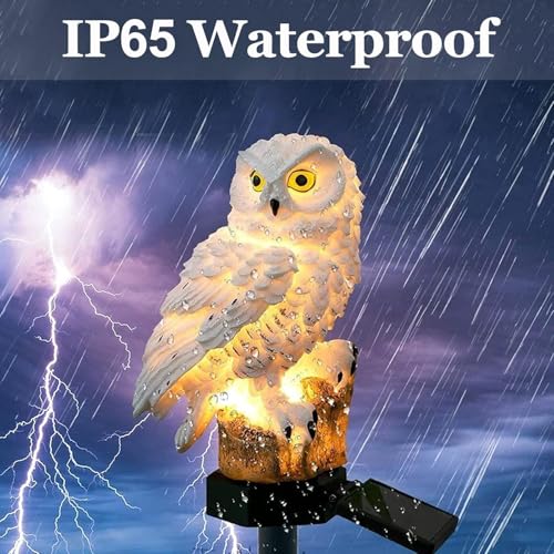 Image of JASIFS OWL Garden Solar Lights Outdoor OWL LED Waterproof Garden Stake Lights, Lawn Lamp Light for Garden, Balcony, Patio, Yard Landscape Lighting