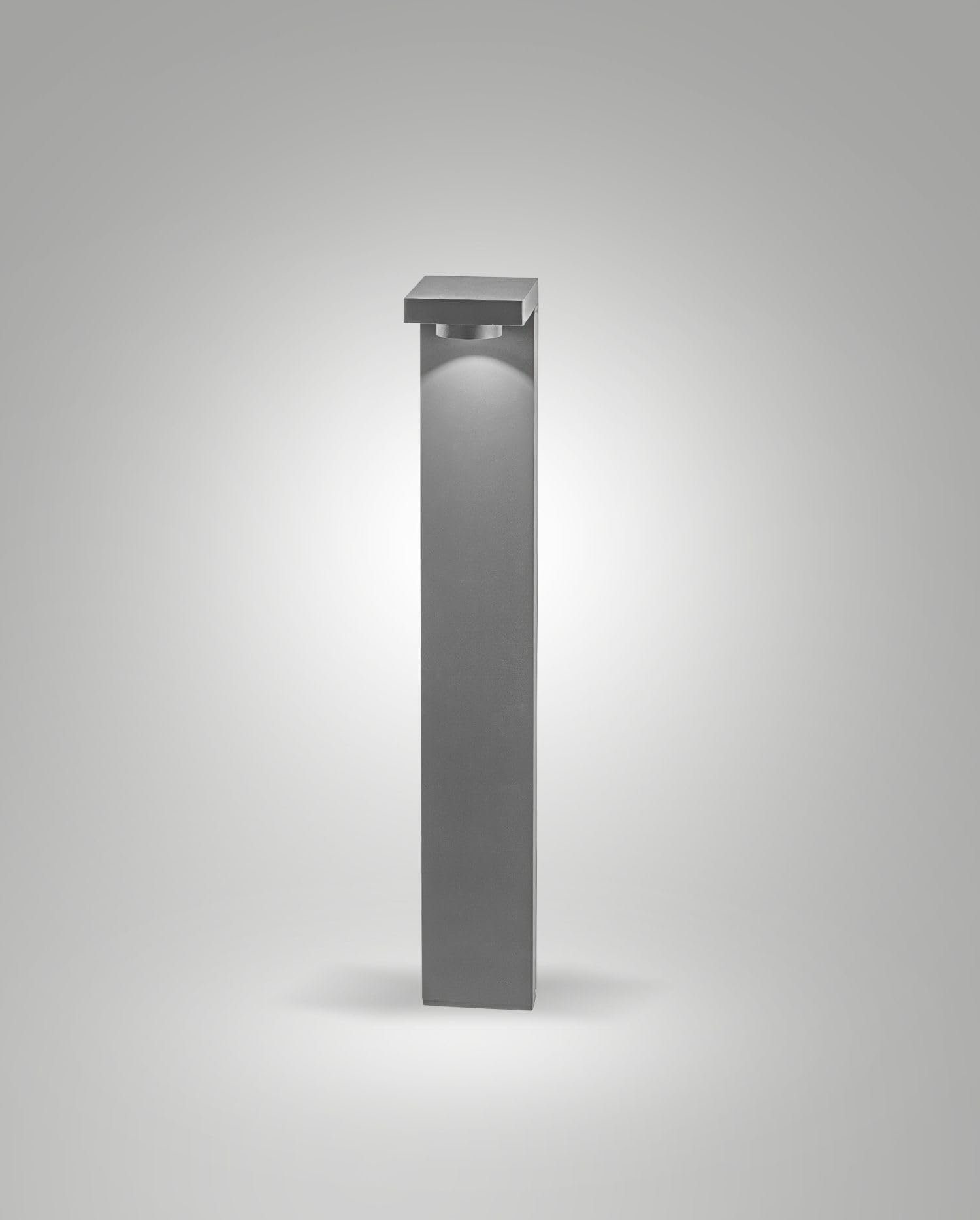 Licht-Erlebnisse LED Pollerleuchte Aluminium Glas Dunkelgrau IP54 Hof Garten Eingangsbereich stilvoll elegant H:65 cm 680 lm 3000 K Wegeleuchte Außen
