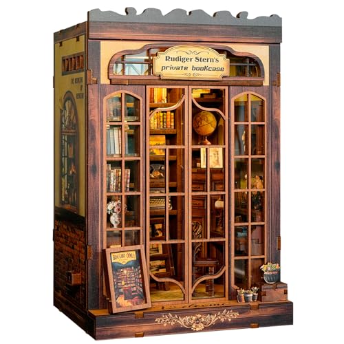 Bibliothèque miniature bois LED pour éclairer et ranger vos livres sombres