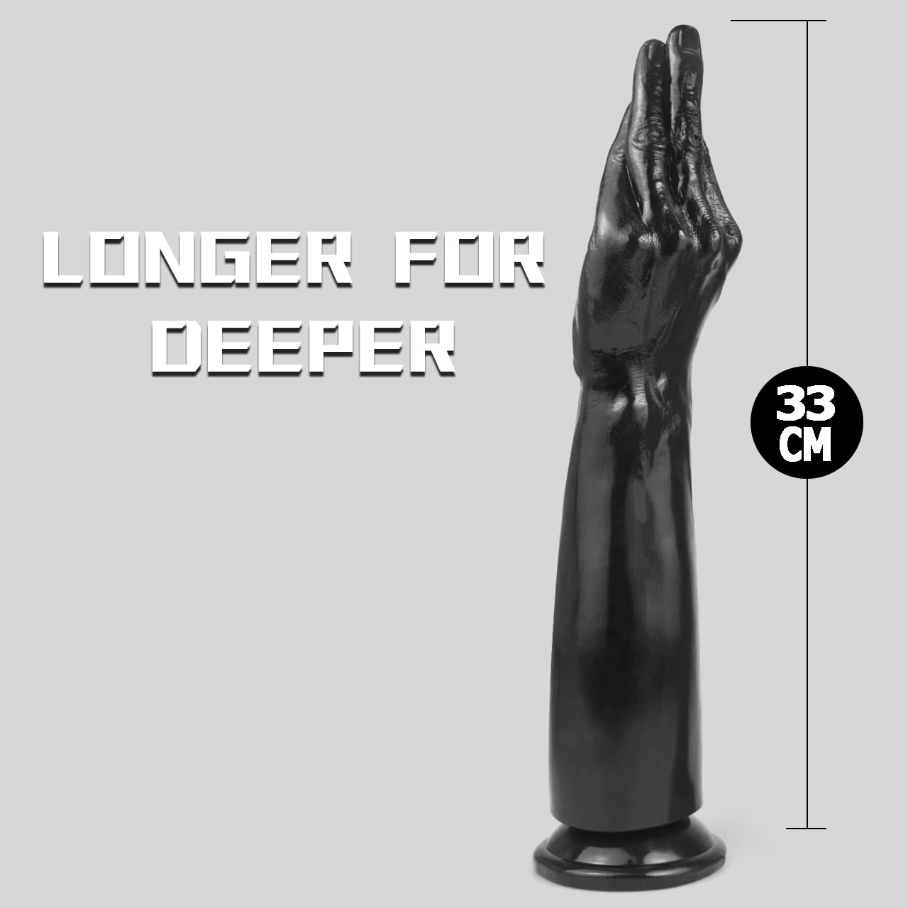 FAAK XXL masturbazione con la mano dildo fantasia,13'' dildo da dito realistico inseribile per una masturbazione più profonda,giocattoli erotici adulti fetish per l'orgasmo vaginale e anale (nero)