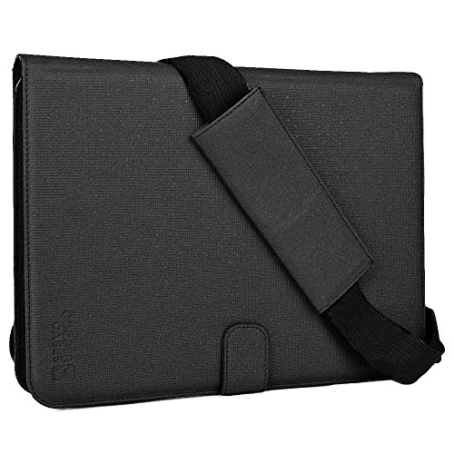 Cover per Tablet da 9-10,1 Pollici, Cooper Magic Carry II PRO Custodia Protettiva da Viaggio per Tablet con Manico, Tracolla e Supporto Integrato, Nero