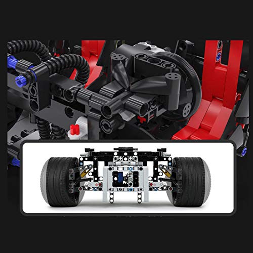 Foxom Technik Bausteine Auto Pagani Zonda, 3000 Teile 1:8 Racing Auto Bausteine Konstruktionsspielzeug Kompatibel mit… – Bild 8