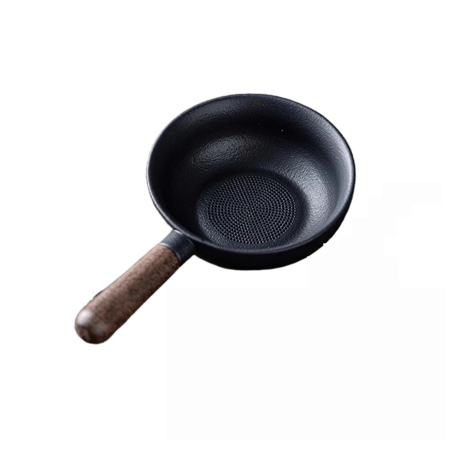 Teesieb aus Keramik Teesieb mit Sandelholzgriff, Schwarz-Weiß-Teefilter, Keramikfilter, Teezeremonie-Zubehör, Teeset-Zubehör für Familie und Büro(Black-1 set)