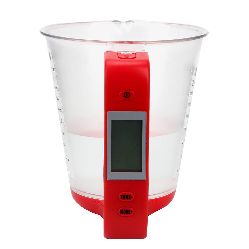 Elektroniczny wyświetlacz LCD waga kuchenna zlewka miarka kubek do pomiaru temperatury kubki kuchnia gotowanie narzędzia do pieczenia (zielony)
