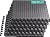 Yes4All Interlocking Exercise EVA Mat Floor Protector (120 Square Feet - Black - with Border) - ²XPAJZ (XPAJ)