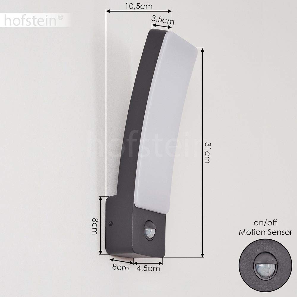 Applique Murale D'extérieur LED Maseru En Métal Anthracite, élégant