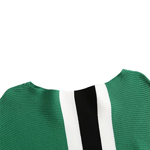 Image of EDSTAR Women Dolman Batwing Sleeves Knitted Sweaters Winter Boat Neck Pullovers Tops