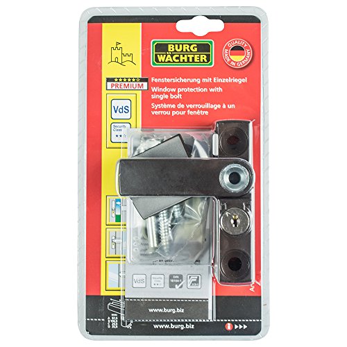 Burg Wächter Fenstersicherung, Braun, 142 x 24 x 35 mm