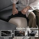 OHSIO Stretch Sofa Sitzkissenbezug - Rutschfester Sofa Überzug, Waschbarer Sofabezug, Universeller Couch Überzug, Strapazierfähig & pflegeleicht(Dunkelgrau, 1x Rückenlehnenbezug)