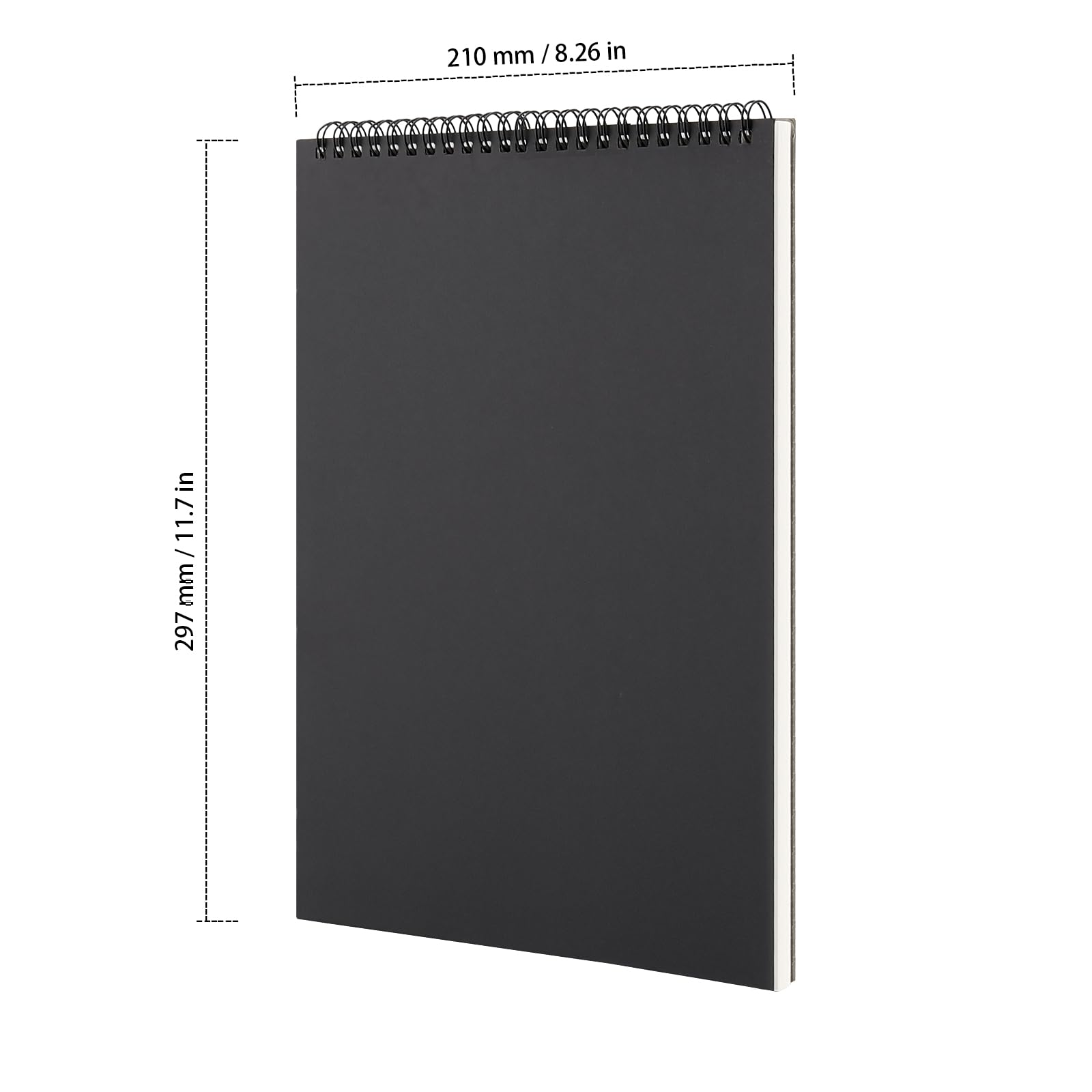 SYUTBOU Szkicownik A4, 4 sztuki, 30 arkuszy 120 g/m², A4, szkicownik, pusty blok rysunkowy, czarny szkicownik pusty do szkicowania, do szkicowania, znaków, doodlingu, pisania