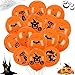 Produktbild Halloween Luftballons Orange, 60 Stück 12 Zoll Halloween Dekoration Ballons, Latex Helium Ballons Decorations, Kürbis Geist Katze Spinnennetz Fledermaus Ballon für Kinder Halloween Party