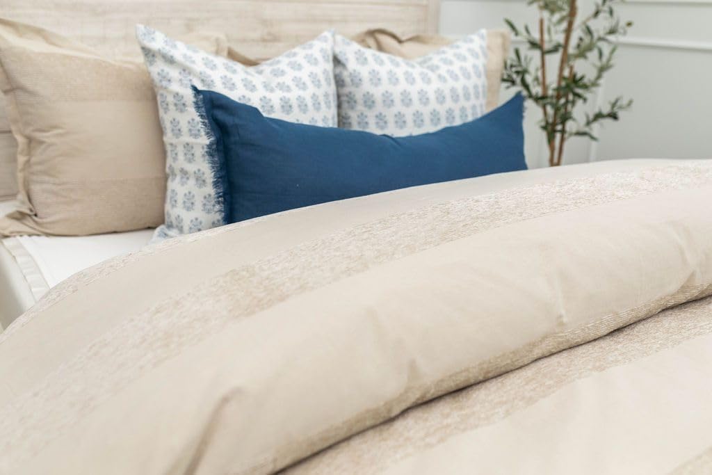 Beddy's One Piece Zippered Closure Tan Duvet Cover Bedding, Easy Zip Closure Cotton Bedding Mattress Cover, Twin Full Queen and King Sized Duvet Comforter Sets