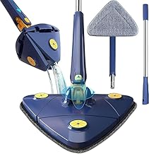 YADIFEN Stick Pocha for Floor Cleaning, Stick Pocha Rod 360- Degree Spin with 1 Microfiber Refill (Triangle )