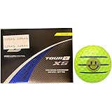 【ハピラキ_ゴルフライン】 ブリヂストン TOUR B XS 2024年 モデル ライン入り (黄１ダース_ニコちゃん)