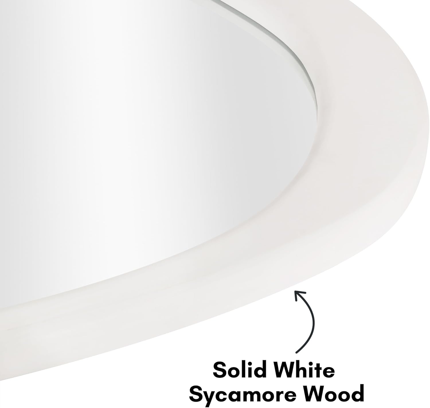 Americanflat 20x23 Asymmetrical Wall Mirror - Hanging Mirrors with Durable Frame - Modern Mirror for Bathroom, Bedroom, Living Room - Mirrors for Wall Display and Home Decor - Brushed White