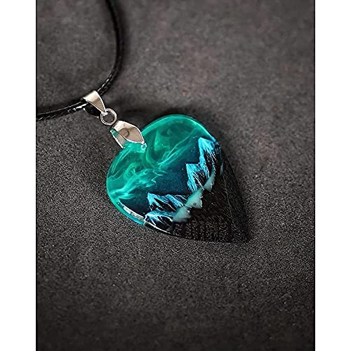 Northern Lights Resin Epoxy Guitar Pick Pendant, Northern Lights Pick Necklace Pendant, Unique Picks For Guitar Lovers, Special Gifts For Men And Women Guitar Lovers. (Pendant) #TOP2