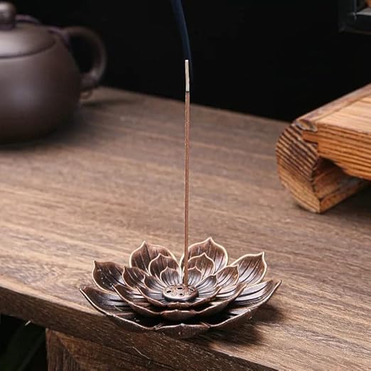 SATYAM KRAFT 1 Pcs Lotus Flower Design Agarbatti Stand Incense Holder