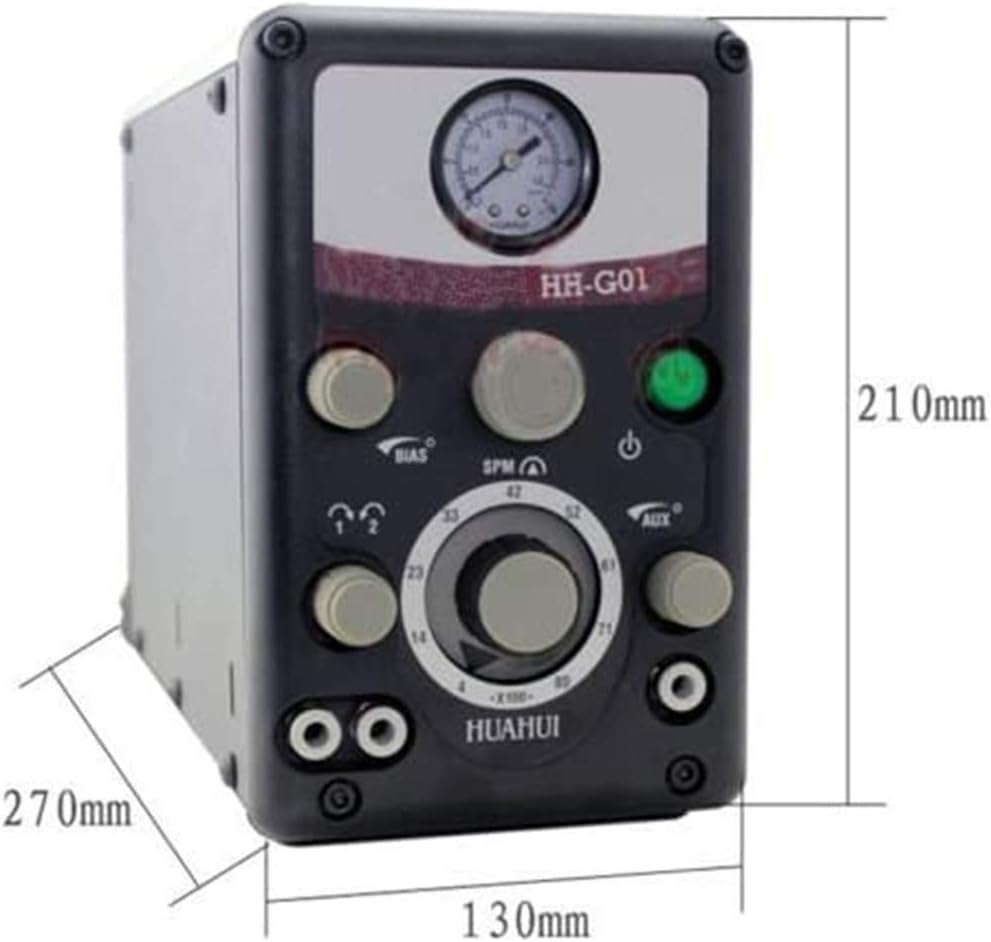 HH-G01 Pneumatic Engraver Main Unit with Dimensions