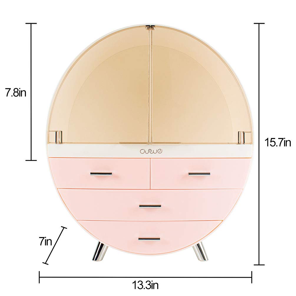 Chеареѕt 🛒 OBMMIRAO Elegant Dustproof Makeup Storage Organizer Box, Waterproof Large Cosmetics Organizer Storage with Drawers Skincare Cosmetic Display Cases for Countertop Bathroom Dresser Dedroom 🔥 Crаzу Dеаlѕ OBMMIRAO Elegant Dustproof Makeup Storage Organizer Box, Waterproof Large Cosmetics Organizer Storage with Drawers Skincare Cosmetic Display Cases for Countertop Bathroom Dresser Dedroom