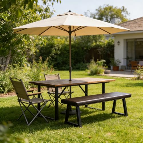 Image of 16'' Metal Coffee Table Legs, Heavy Duty Diamond Shape Bench Legs, Perfect for Breakfast Bar Stand Bench Dining Table, Industry DIY Furniture Legs (W30cm X H40cm, Set of 2)(16IN-T-Type)