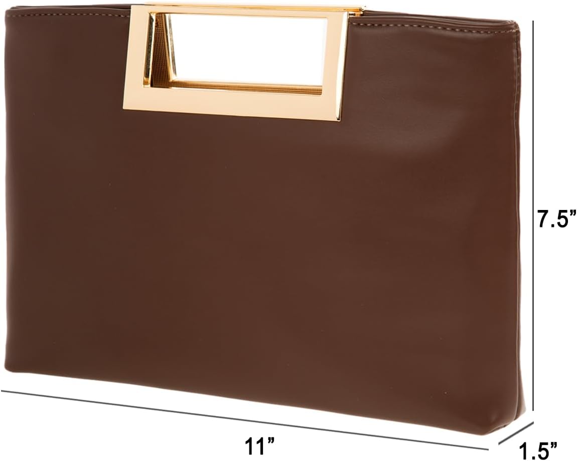 Crushed Metallic Top Handle Clutch - Image 3