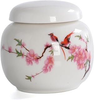 Big Ceramic Containers for Cosmetic, Refillable storage container Jars,BPA Free, Leak Proof with Lids for Makeup Cosmetic, Set of 2 (Set A)