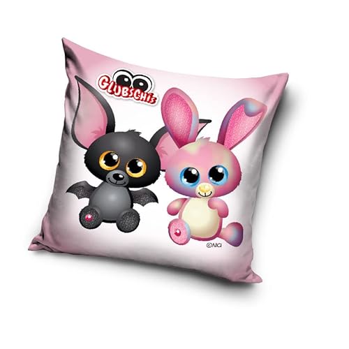 NICI Glubschis: Das Original – Kuschelkissen Kissen Zierkissen Dekokissen 40x40 cm gefüllt, Baako & Rainbow Candy